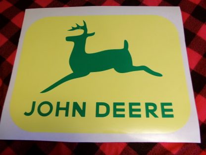 Large John Deere Sticker - Green on Yellow